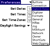 Prefs menu