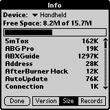 8.2 megs free, I must need to buy more programs.
